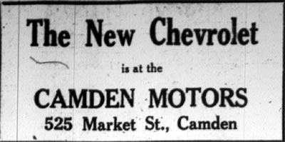 Camden Motors Chevrolet at 525 Market Street
