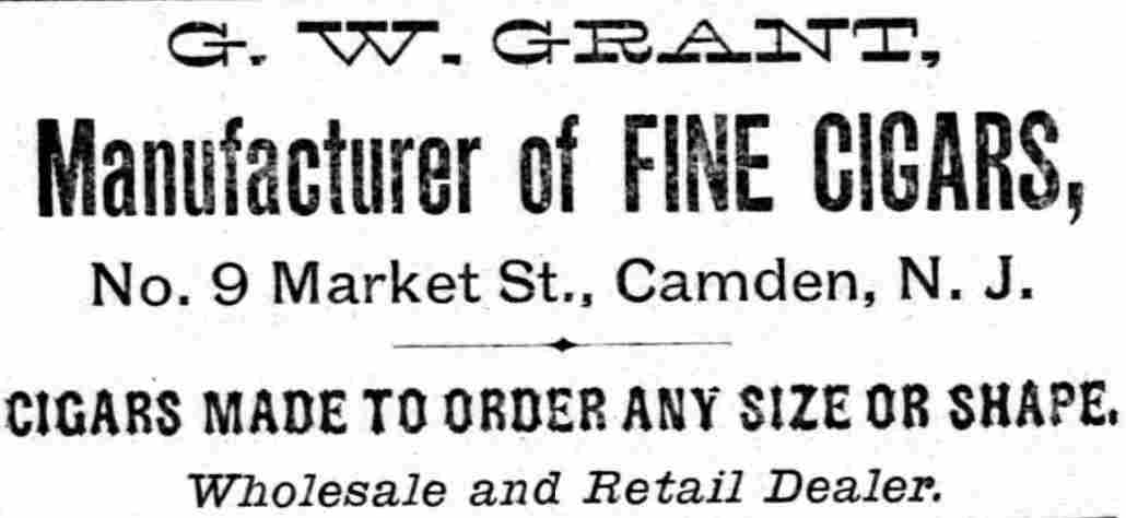 9 Market Street, George W. Grant, 1884 city directory