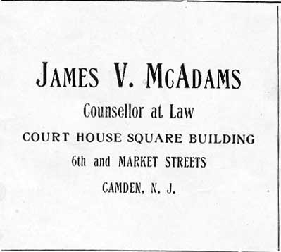 601 Market Street, James V. McAdams, Court House Square Building, 1919