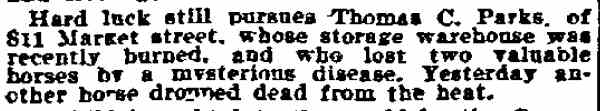 811 Market Street, Thomas C. Parks, Philadelphia Inquirer, June 27, 1900