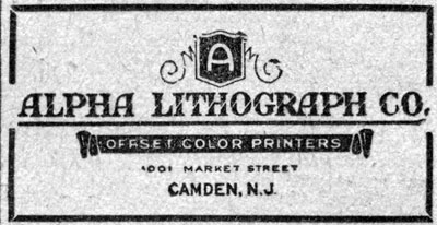 1001 Market Street, Alpha Lithograph Company, June 1933