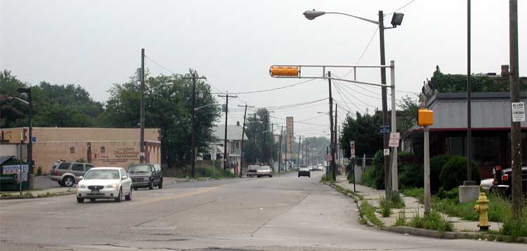 Looking southeast from Federal Street, July 2004