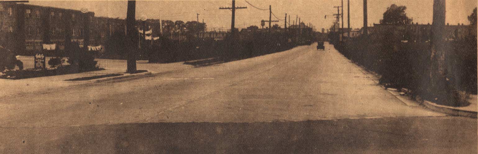 Looking northwest from Baird Boulevard, 1931