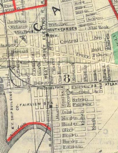 Map of Master Street, published 1914