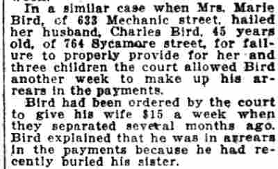 764 Sycamore Street — Charles Bird, Camden Courier-Post, December 1, 1926