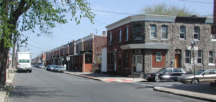 1008 to 1050 Mechanic Street, looking east from South 10th Street, February 2004