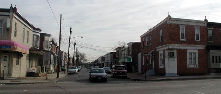 Looking east on Mechanic Street from Mt. Ephraim Avenue, February 27, 2004