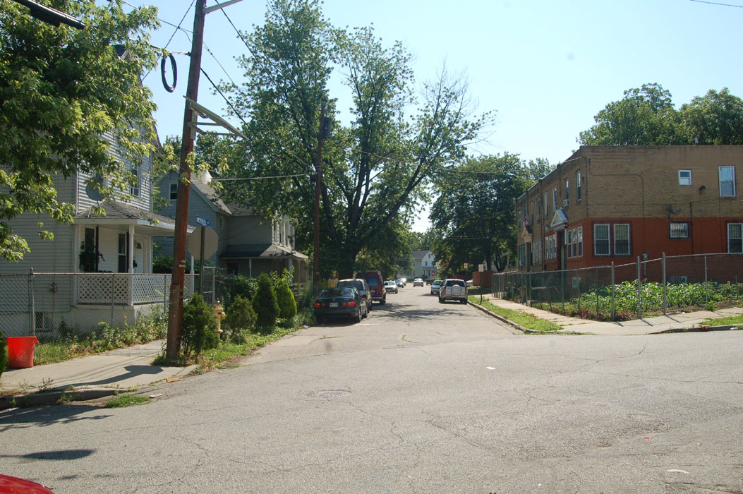 Looking north from North 34th Street along Merriel Avenue, June 2011