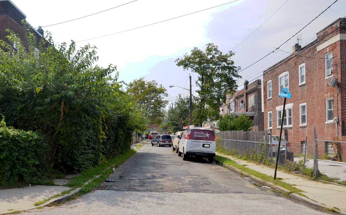 Looking south from North 32nd Street corner, September 2011