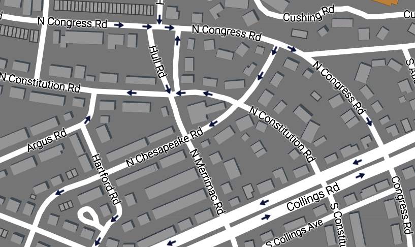 North Merrimac Road map