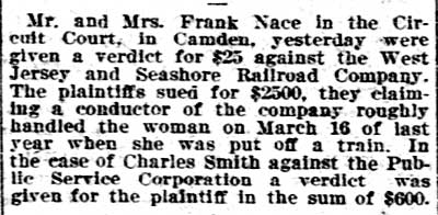574 Mickle Street — Frank Nace 1906, Philadelphia Inquirer, May 16, 1906