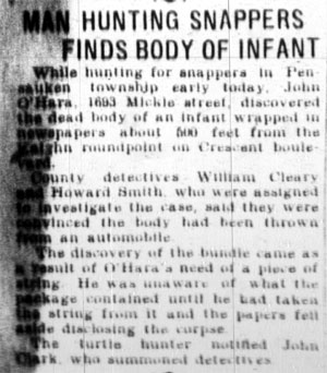 1693 Mickle Street — John O'Hara, William Cleary, Howard Smith, Camden Courier-Post, April 5, 1928