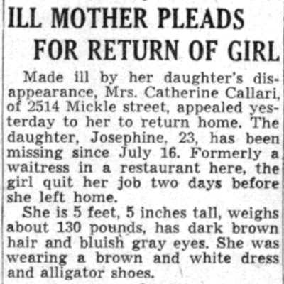 2514 Mickle Street — Anthony Callari & Family, Camden Courier-Post, July 31, 1941