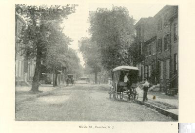 326, 328 & 330 Mickle Street — the Walt Whitman House, 1891 postcard view