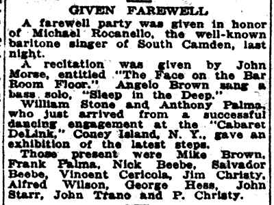 Given Farewell — Camden Post-Telegram, September 5, 1923