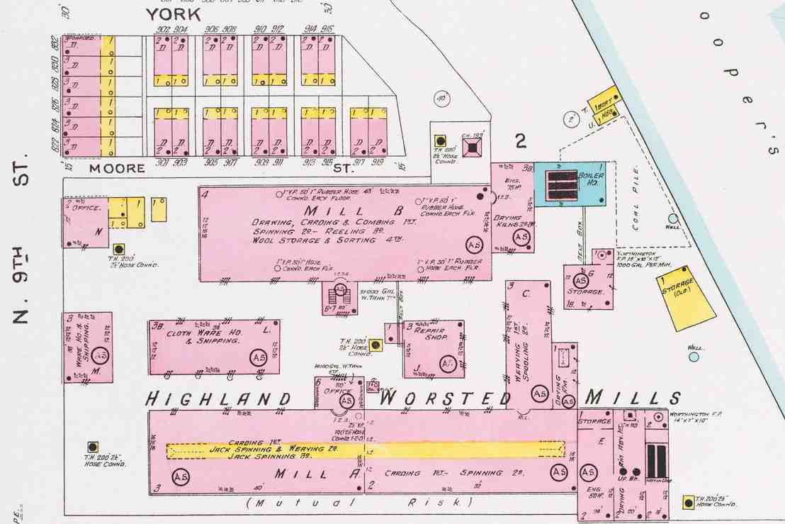 Moore Street — 1906 Sanborn Map