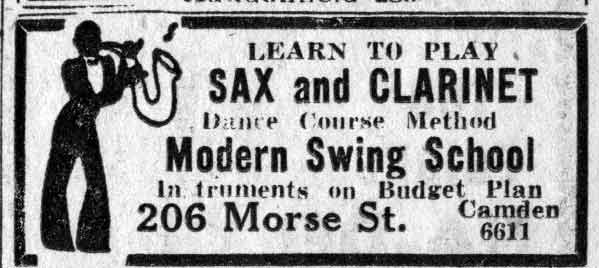 Modern Swing School, 206 Morse Street — Camden Courier-Post, February 26, 1938