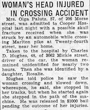 3062 Mickle Street — Charles D. Hughes, mid-1930s to late 1940s, Camden Courier-Post, February 29, 1936