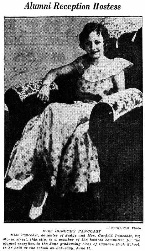 Dorothy Pancoast, 234 Morse Street — Camden Courier-Post, June 18, 1932