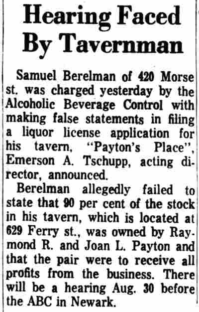 Samuel Berelman faces hearing — 420 Morse Street, 1963
