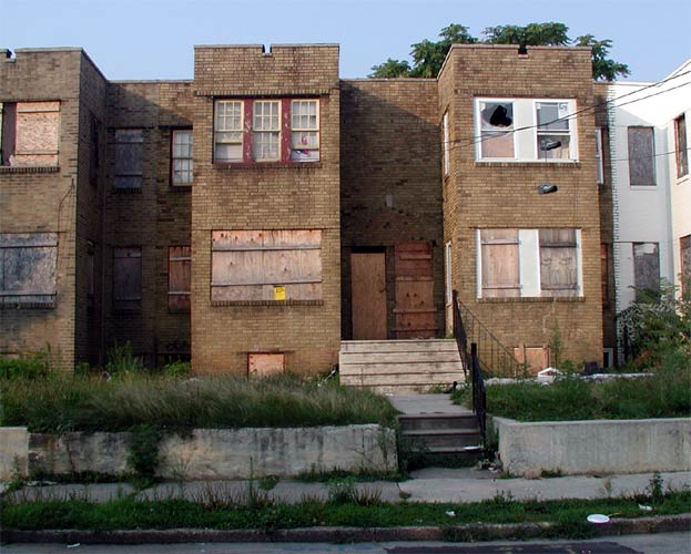 205 & 207 Morse Street — 1929 had not been built, July 2004