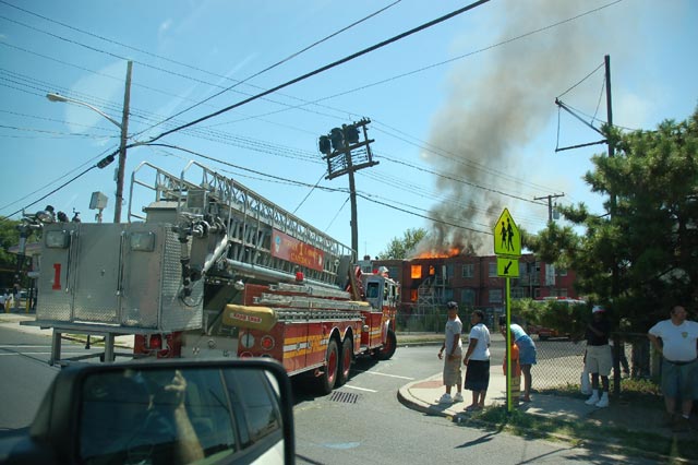 Fire at 206 Morse Street, August 22, 2008