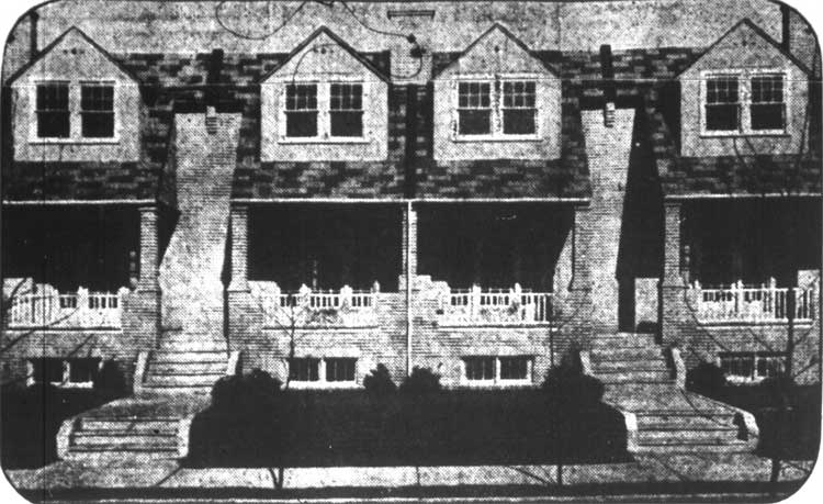 Spanish-type bungalows on Morse Street near Baird Boulevard, January 28, 1928