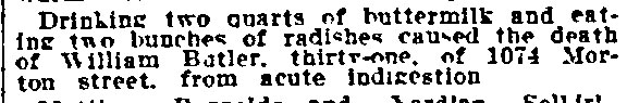 William Butler death notice, Philadelphia Inquirer, May 26, 1918