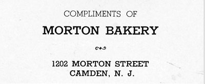 Morton Bakery advertisement, Camden High School yearbook, 1940