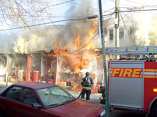Fire at 1109 Morton Street, March 9, 2009