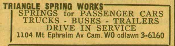 1104 Mt. Ephraim Avenue, 1955 New Jersey Bell Yellow Pages ad