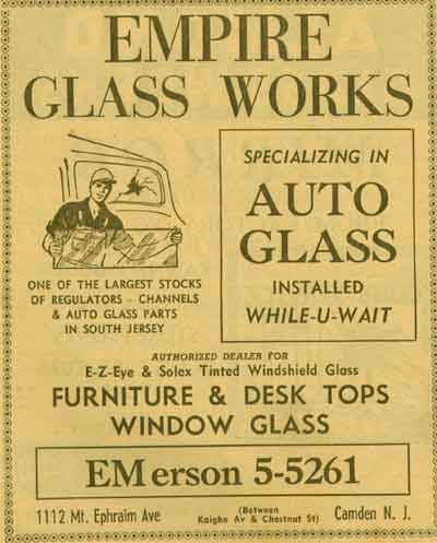 1112 Mt. Ephraim Avenue, 1955 New Jersey Bell Yellow Pages ad