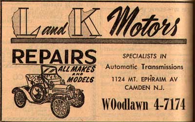 1124 Mt. Ephraim Avenue, 1955 New Jersey Bell Yellow Pages ad