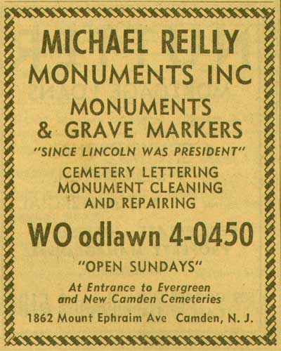 1862 Mt. Ephraim Avenue, 1955 New Jersey Bell Yellow Pages ad