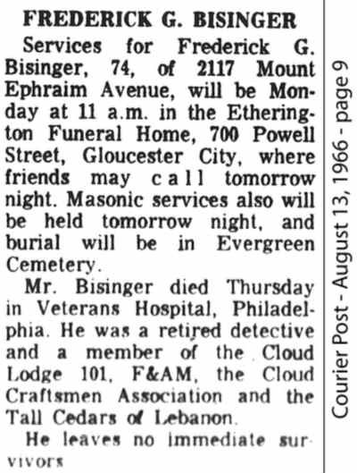 2117 Mt. Ephraim Avenue, Camden Courier-Post, August 13, 1966