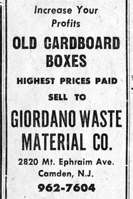 2820 Mt. Ephraim Avenue, Giordano Waste Material Co., 1971
