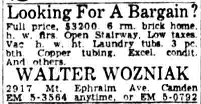 2917 Mt. Ephraim Avenue, Camden Courier-Post, June 22, 1959