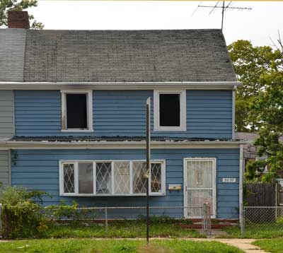 3037 Mt. Ephraim Avenue, fire damage, September 11, 2011