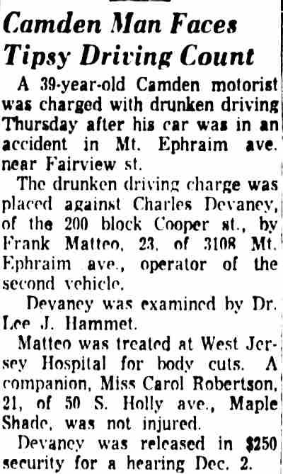 3107 Mt. Ephraim Avenue, Camden Courier-Post, November 27, 1959