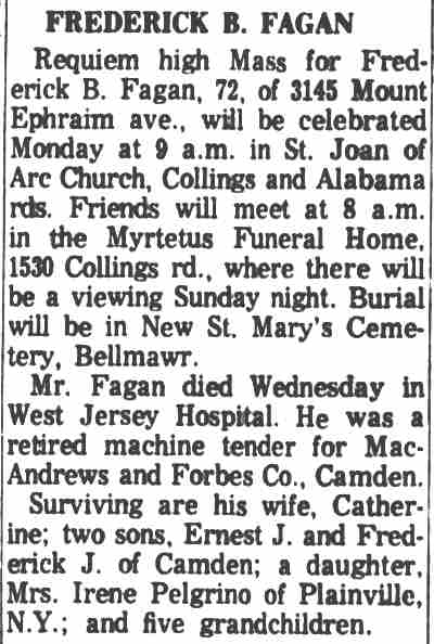 3145 Mt. Ephraim Avenue, Camden Courier-Post, February 5, 1965