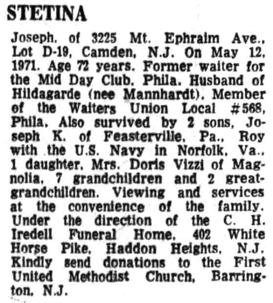 3225 Mt. Ephraim Avenue, Camden Courier-Post, May 13, 1971