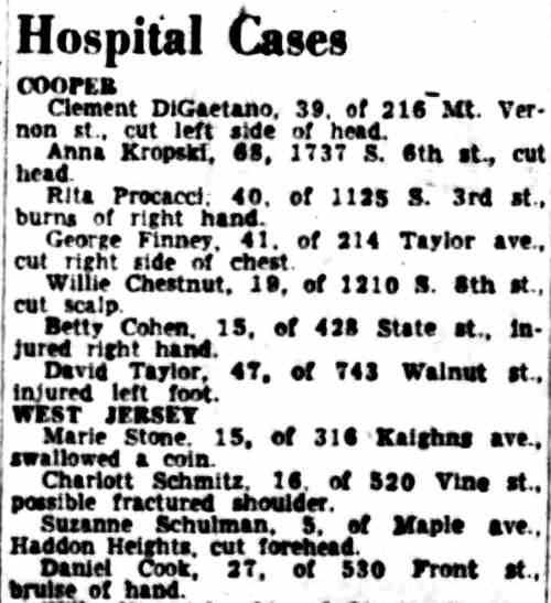 Daniel Cook — Camden Courier-Post, February 3, 1956