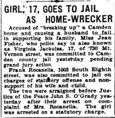 730 Mount Vernon Street — Jean Fisher aka Virginia Jackulsa, 1929