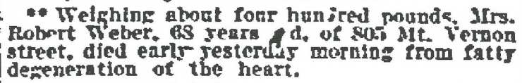 805 Mount Vernon Street — Mrs. Robert Weber, Philadelphia Inquirer February 25, 1911