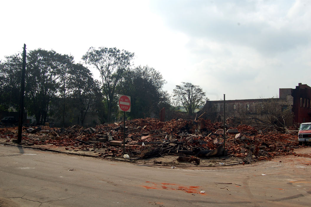 1150 to 1156 Mount Vernon Street, June 10, 2011 — destroyed by fire June 9, 2011