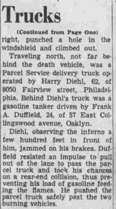 Trucks — continued from page one — Camden Courier-Post, September 16, 1949
