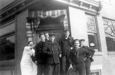 501 Trenton Avenue — LaMaina's Cafe, 1930s–1940s, U.S. Navy personnel at LaMaina's