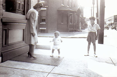 South side of Newton Avenue at Trenton Avenue showing LaMaina's Cafe, 1940