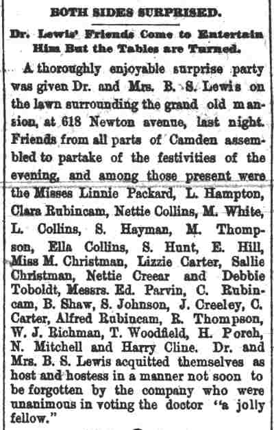 Both Sides Surprised - Camden Post, September 9, 1890