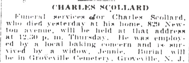 Charles Scollard - Camden Courier-Post, February 2, 1931